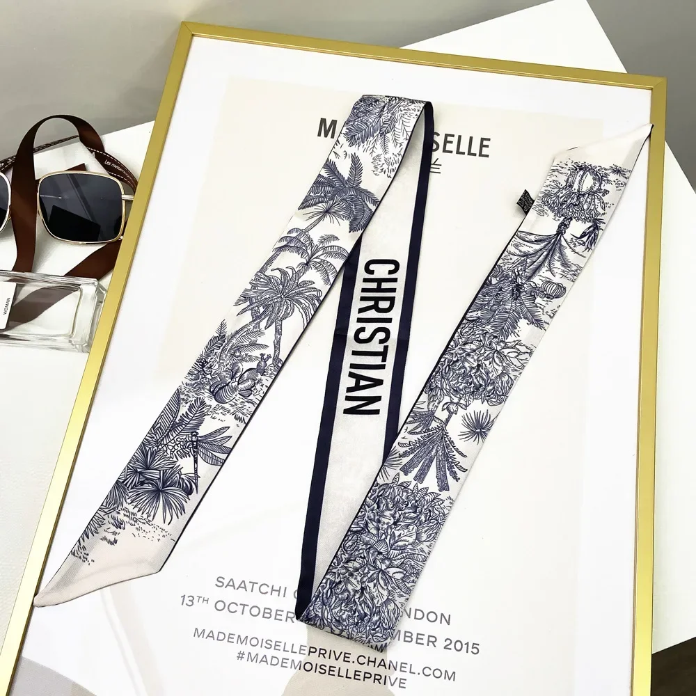 Travel Accessories Must Have - Extended Ribbon Scarf, Silk Hair Bandana