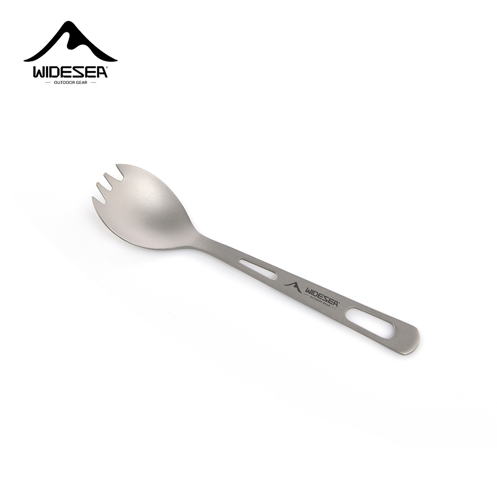 Travel Kitchen Accessories - Widesea Camping Cooking Set Spork Titanium