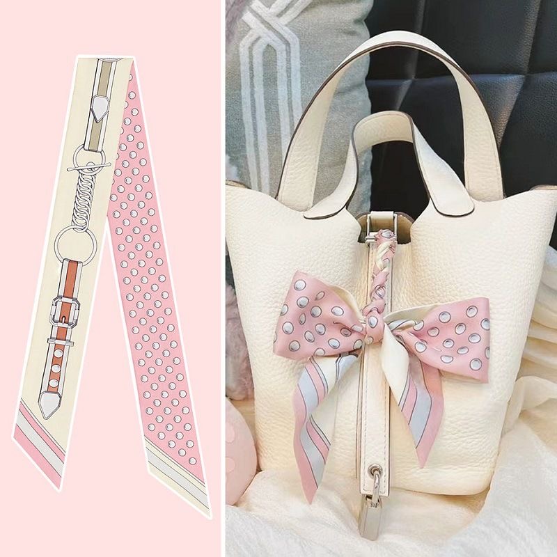 Travel Accessories Must Have - Women Summer Pink Polka Dot Scarf