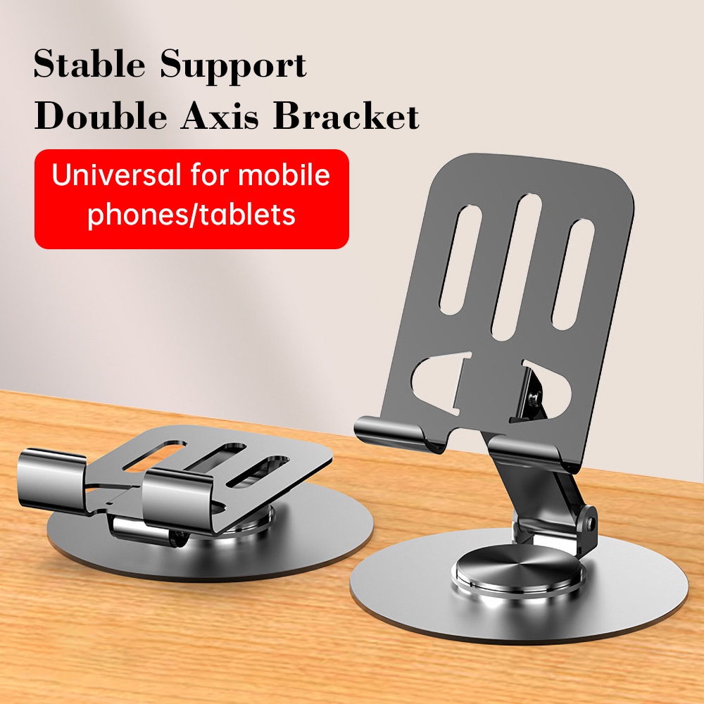 Travel Accessories Holder - 360°Rotating Tablet Phone Stand Height&Angle Adjustable