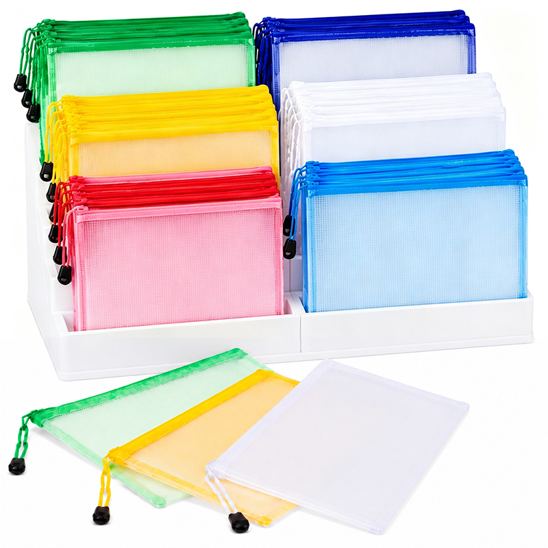 Travel Accessories Must Have - 5/20PCS A4/A5 Mesh Zipper Pouch Bags