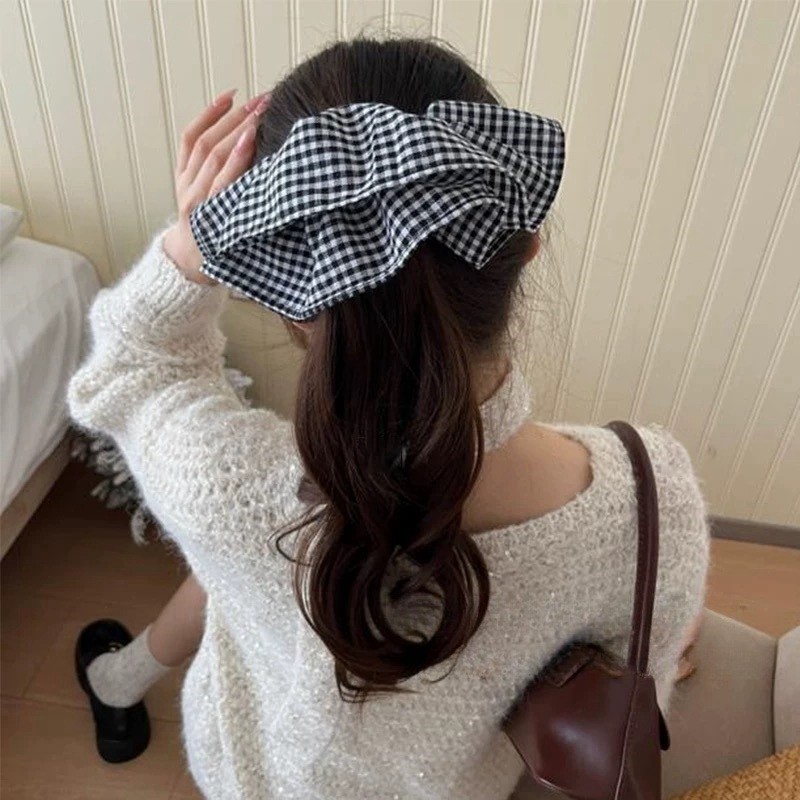 Extra Large Plaid Hair Ties El - đánh giá và giá Travel Accessories High End