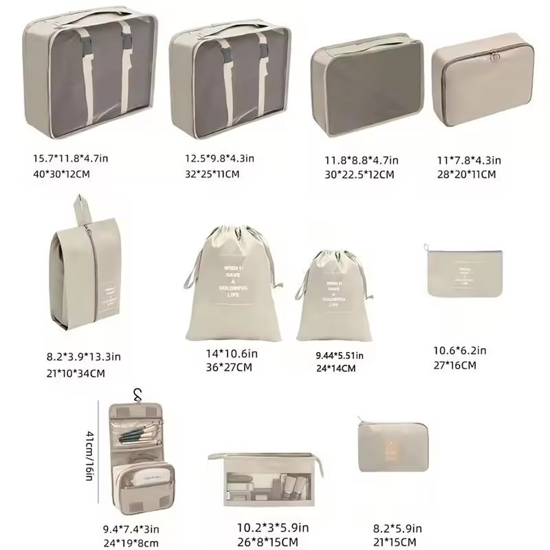 Travel Storage Bags Set 7/8/9/ - đánh giá và giá Travel Accessories Kit Bag