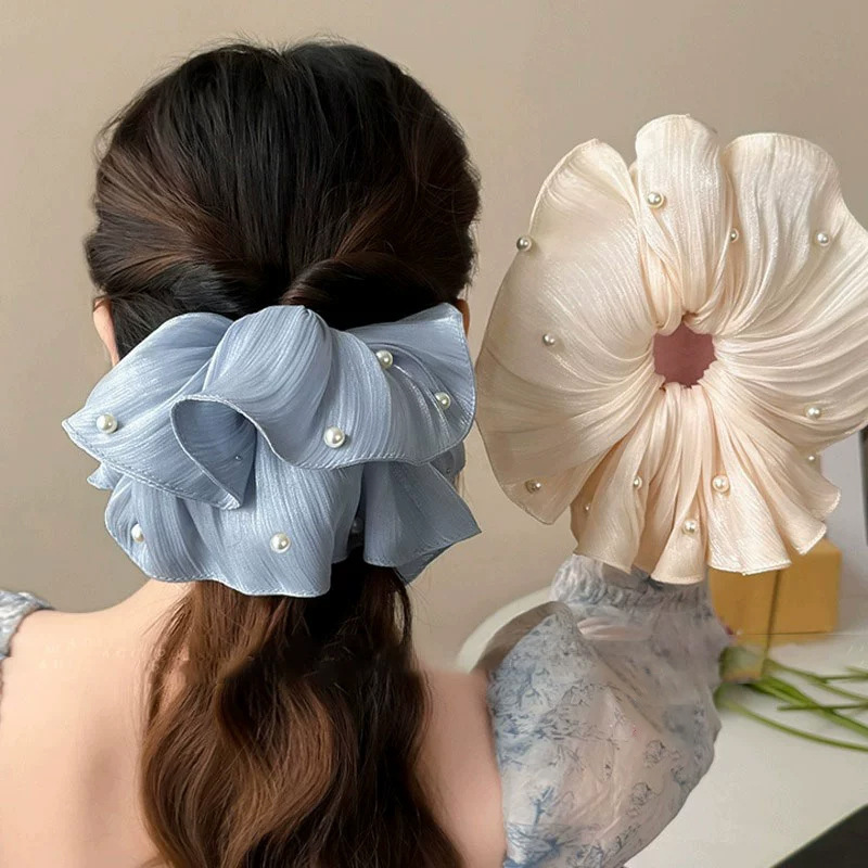 Pearl Mesh Headband with Pleat - đánh giá và giá Travel Accessories High End