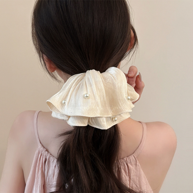 Pearl Mesh Headband with Pleat - đánh giá và giá Travel Accessories High End