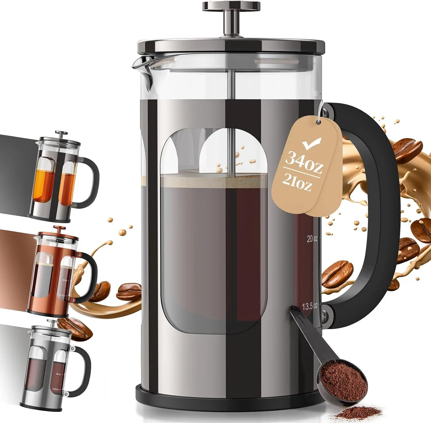 French Press Coffee Maker 34oz - đánh giá và giá Travel Kitchen Accessories
