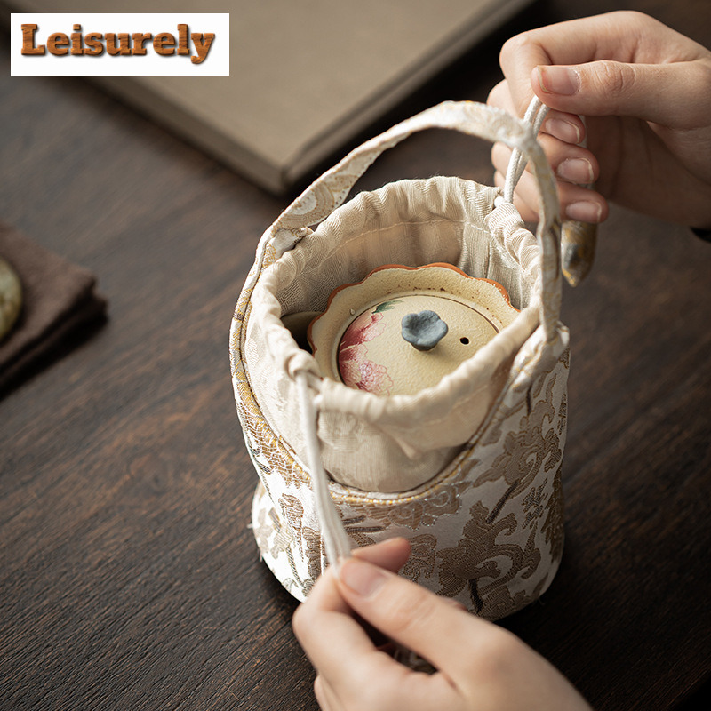 Chinese Brocade Drawstring Tea - đánh giá và giá Travel Accessories Kit Bag