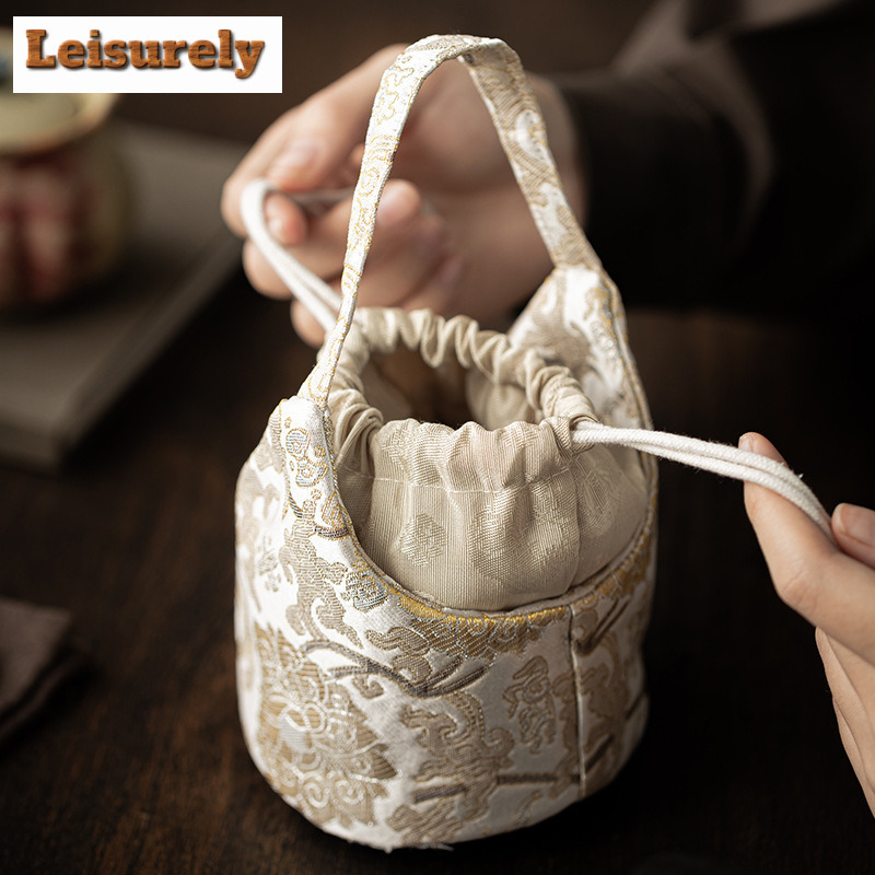 Chinese Brocade Drawstring Tea - đánh giá và giá Travel Accessories Kit Bag