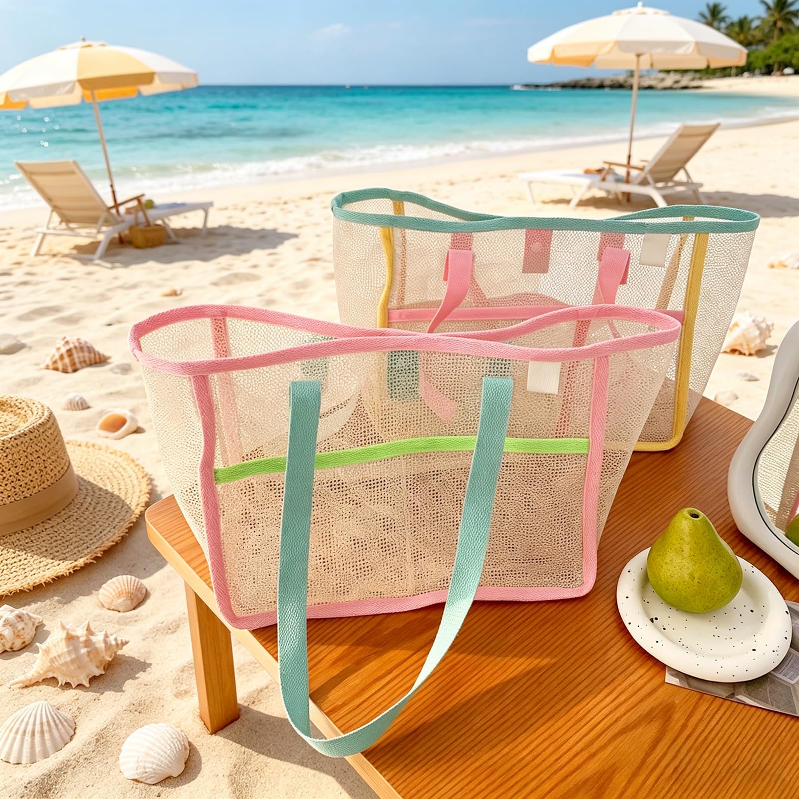 Beach Bags for Women Colorful  - đánh giá và giá Travel Accessories Must Have