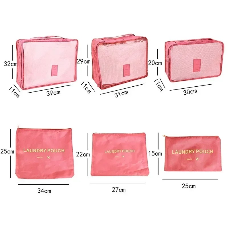 6pcs Set Travel Storage Bags S - đánh giá và giá Travel Accessories Kit Bag