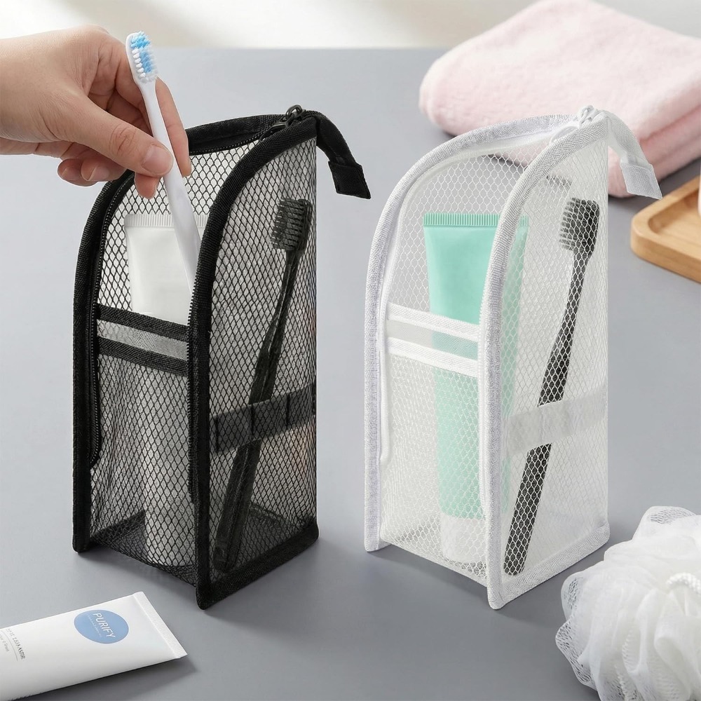 Mesh Toiletry Bag Breathable Q - đánh giá và giá Travel Accessories Holder