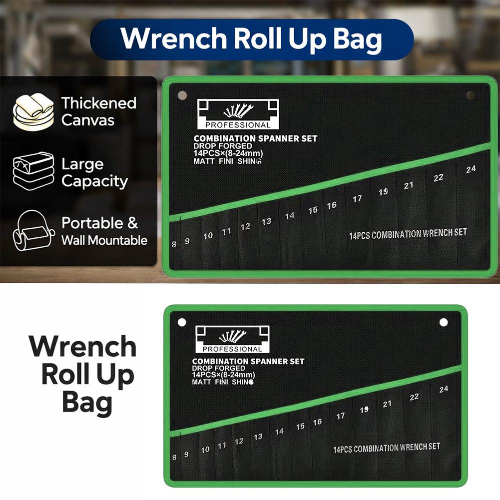 14 Pockets Roll Up Wrench Tool - đánh giá và giá Travel Router Accessories