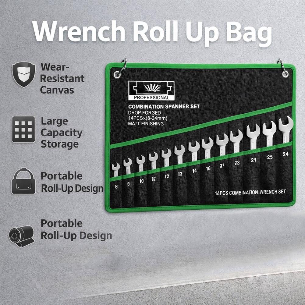 14 Pockets Roll Up Wrench Tool - đánh giá và giá Travel Router Accessories